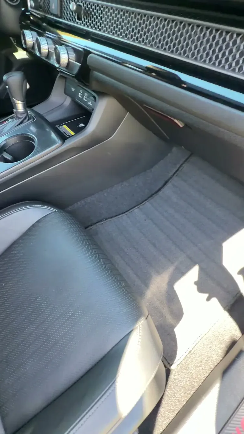 Clean front footwell after detailing